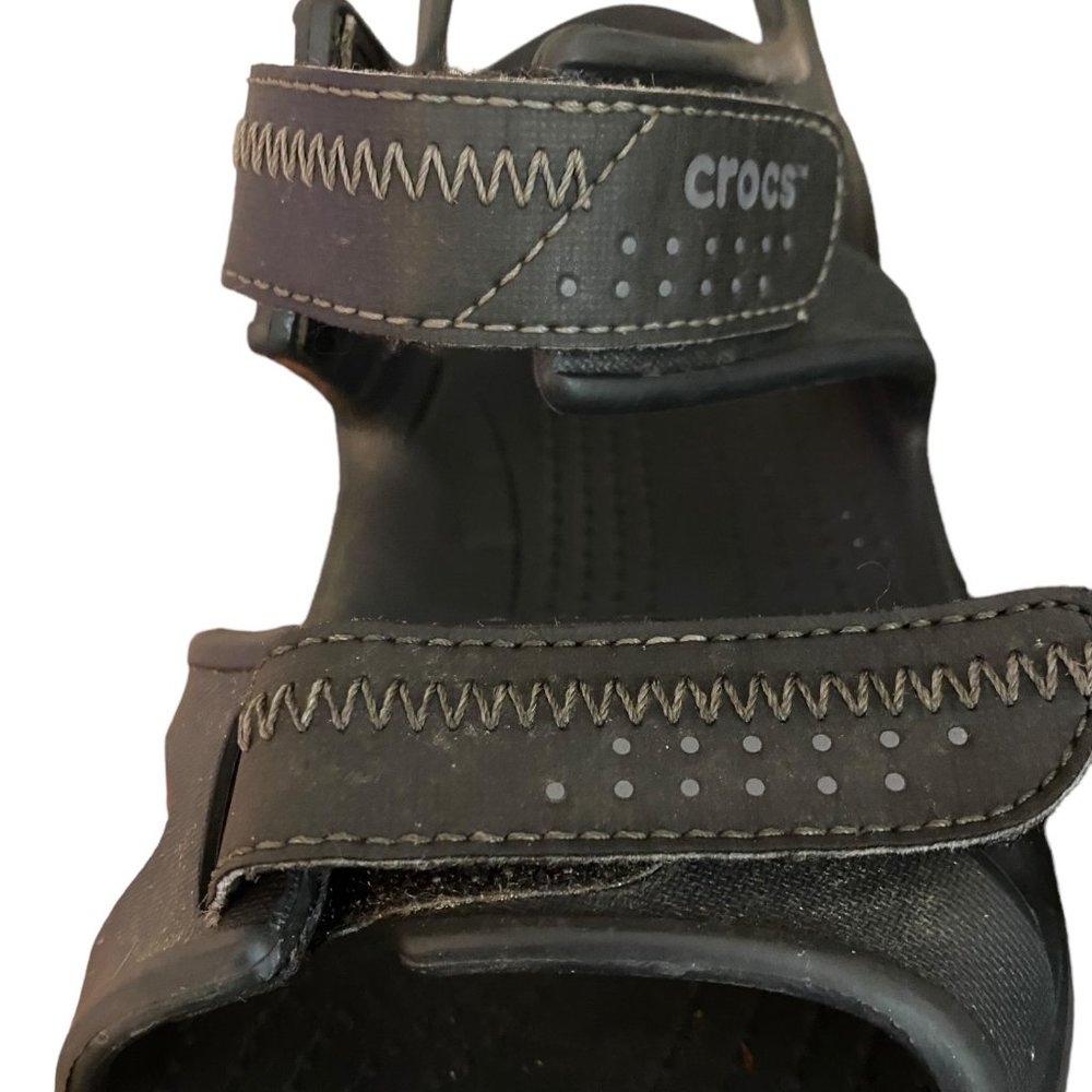 Croc Shoes Men Size 11 Black Swiftwater River Sandal Comfort Outdoors Traction - Picture 3 of 15
